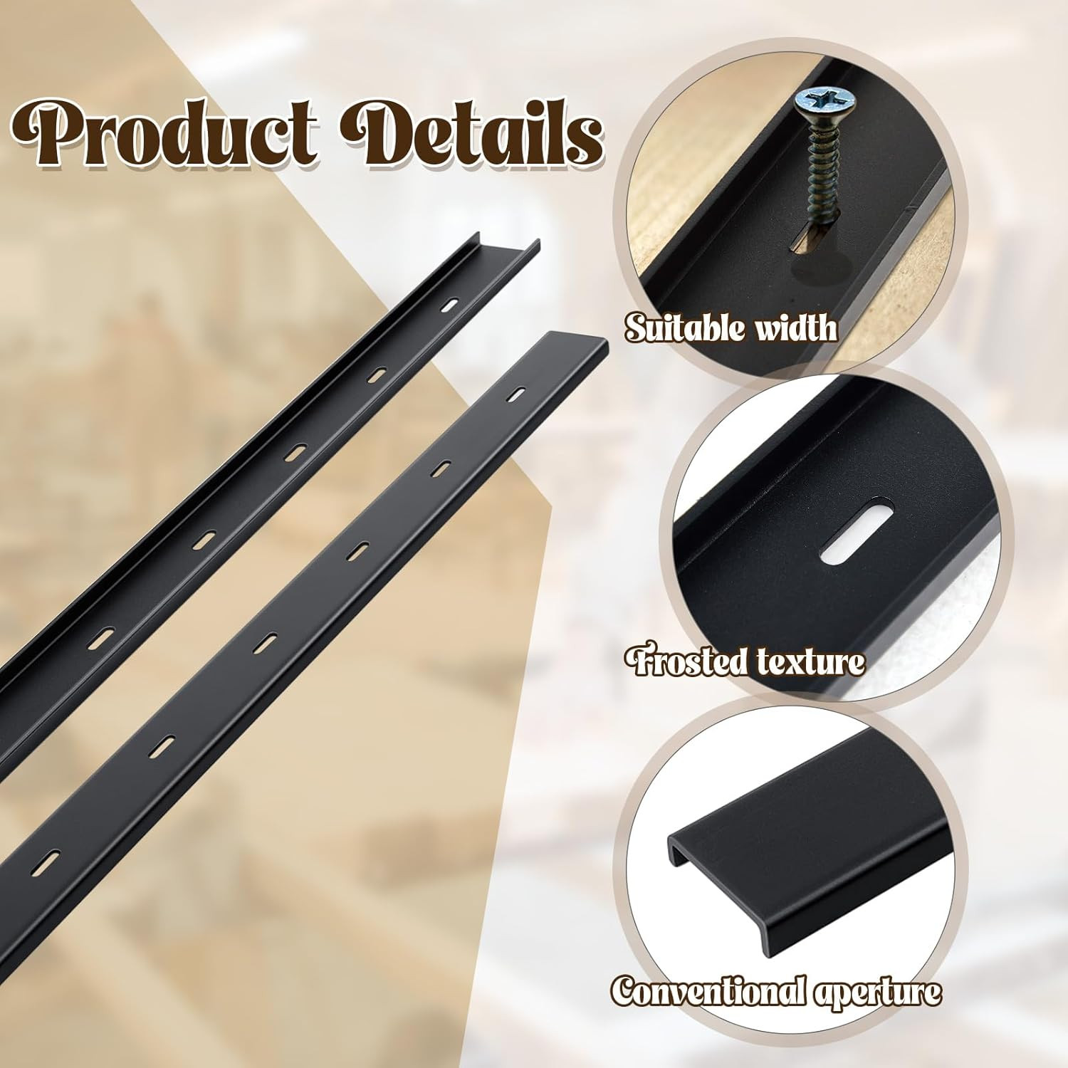 4 Pcs 26″ C Channel Steel Support Metal Support Bracing Hidden C Bracket for Tab