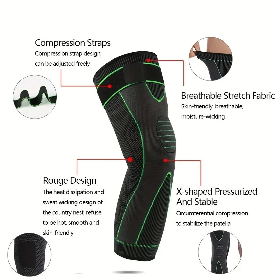 Leg Support Brace Calf Compression Sleeve Socks with Strap Sport Pain Relief US