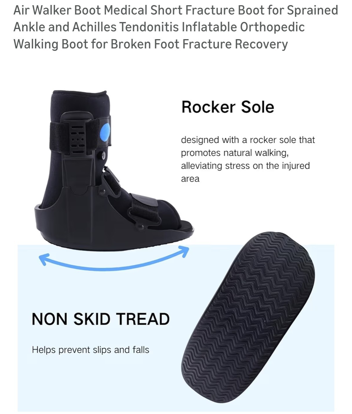 Air Walker Boot|Short Boot for Sprained Ankle and Achilles Tendonitis Inflatable