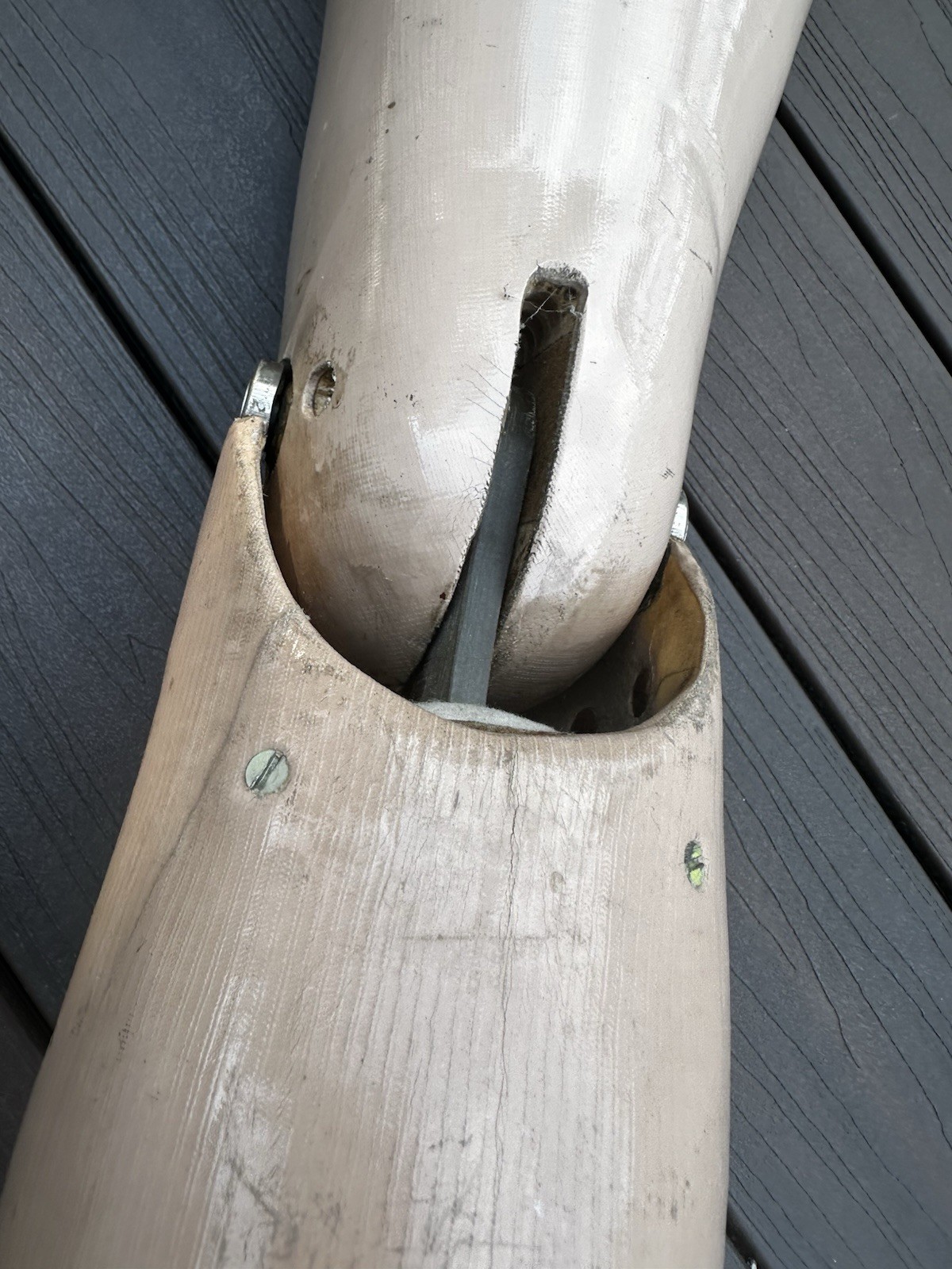 Vintage Above Knee Prosthetic RT Artificial Limb Medical Oddity Steampunk Prop
