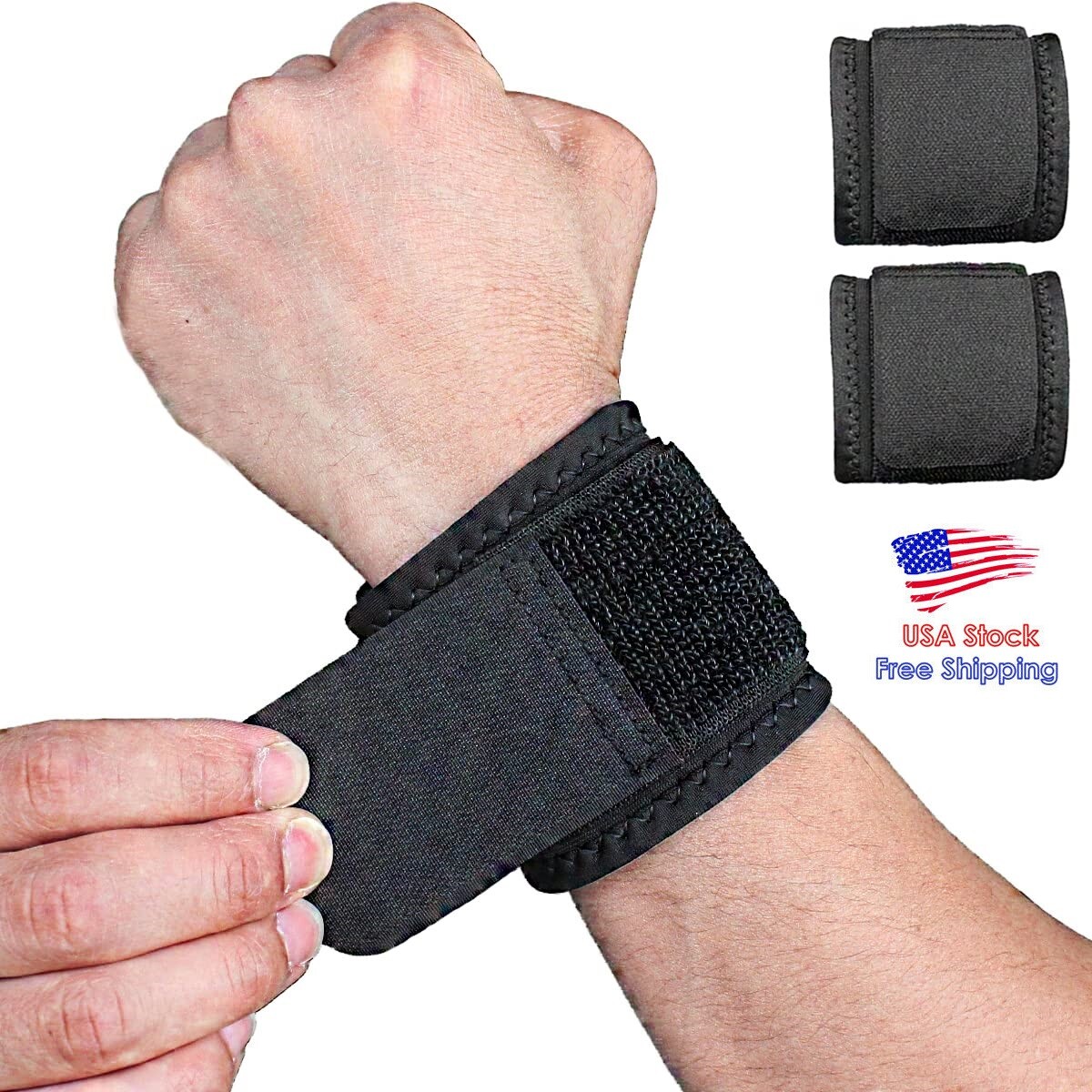 Sports Wrist Band Brace Wrap Adjustable Support Gym Strap Carpal Tunnel Bandage