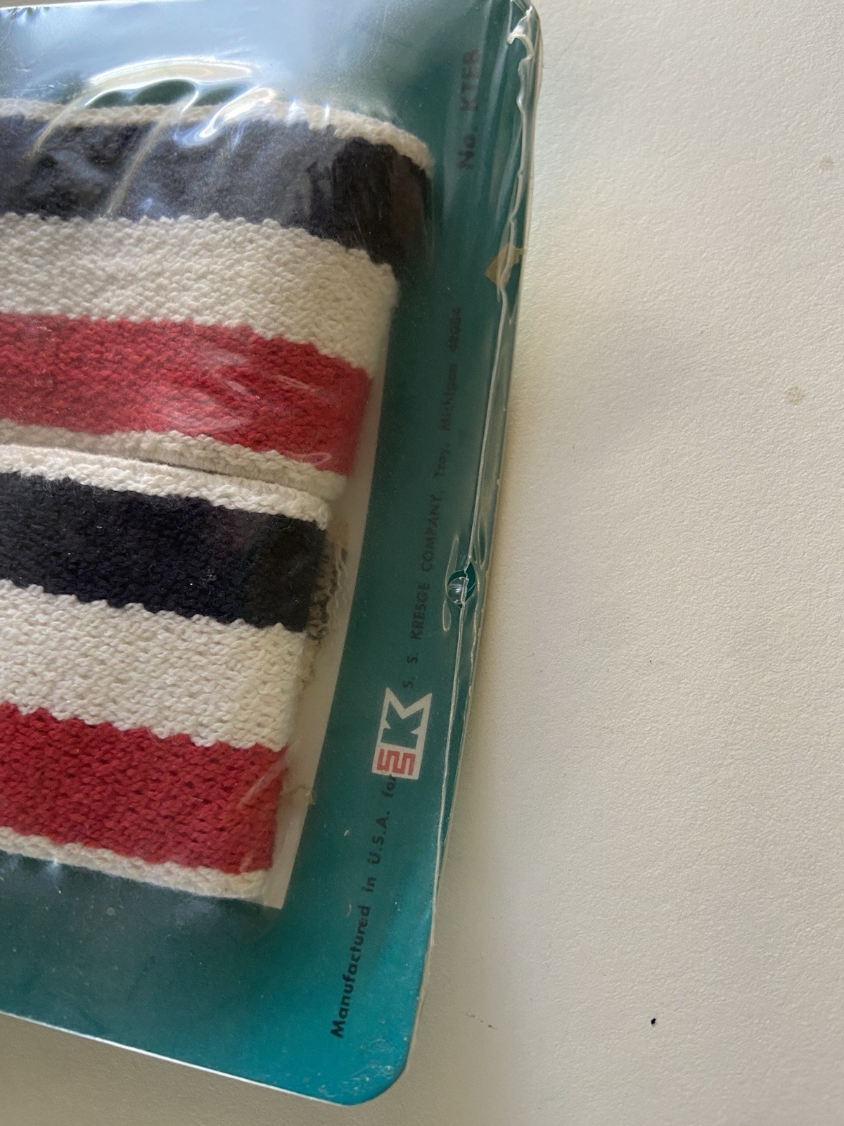 KMart Vintage Tennis Elbow Brace Sports Band Red White Blue Elastic NOS