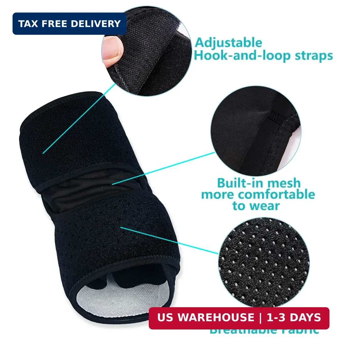 Adjustable Elbow Brace for Men & Women – Instant Pain Relief for Tennis Elbow, G