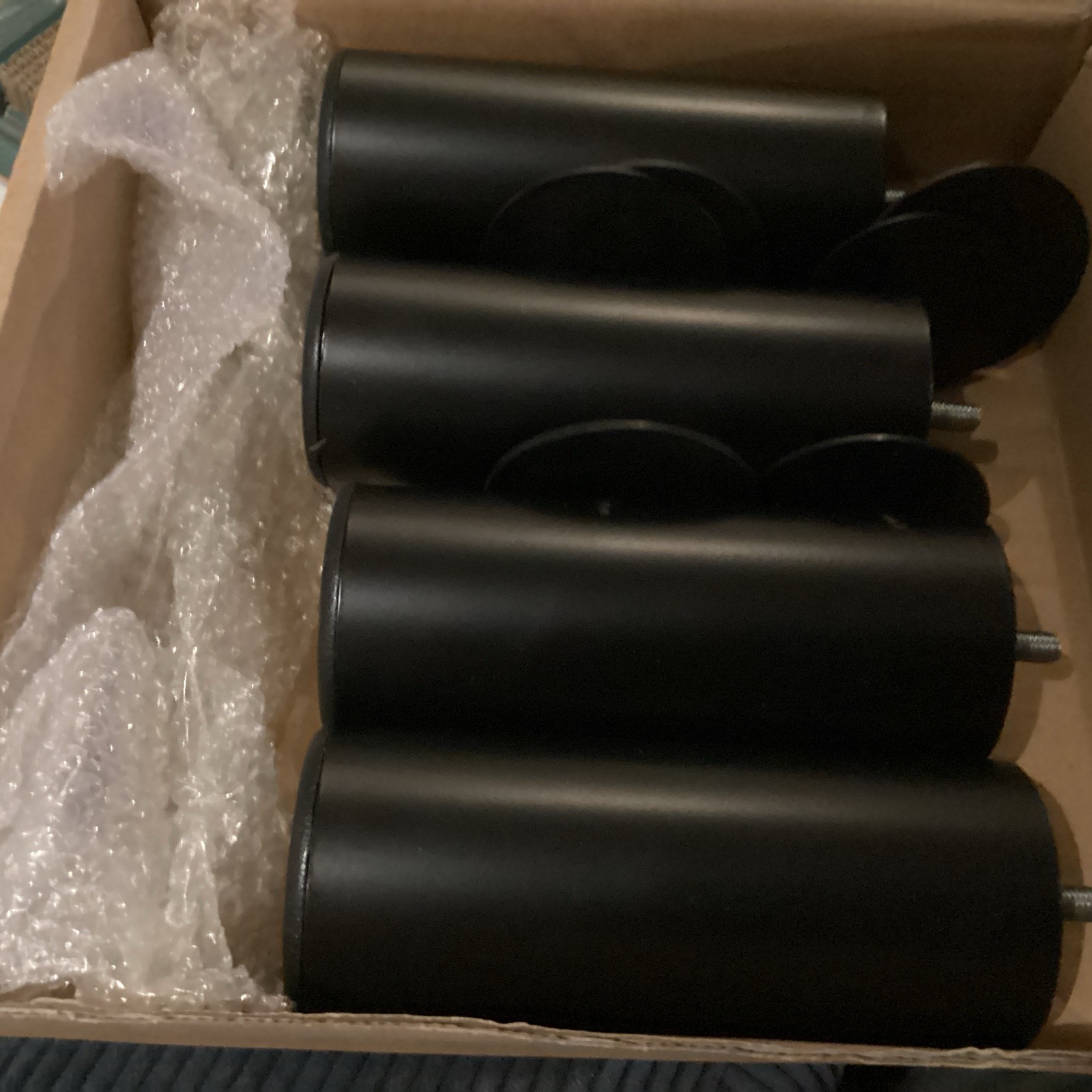 SERTA, Round Metal Adjustable 6 Inch Leg Kit With Matching Shims & Plastic Feet