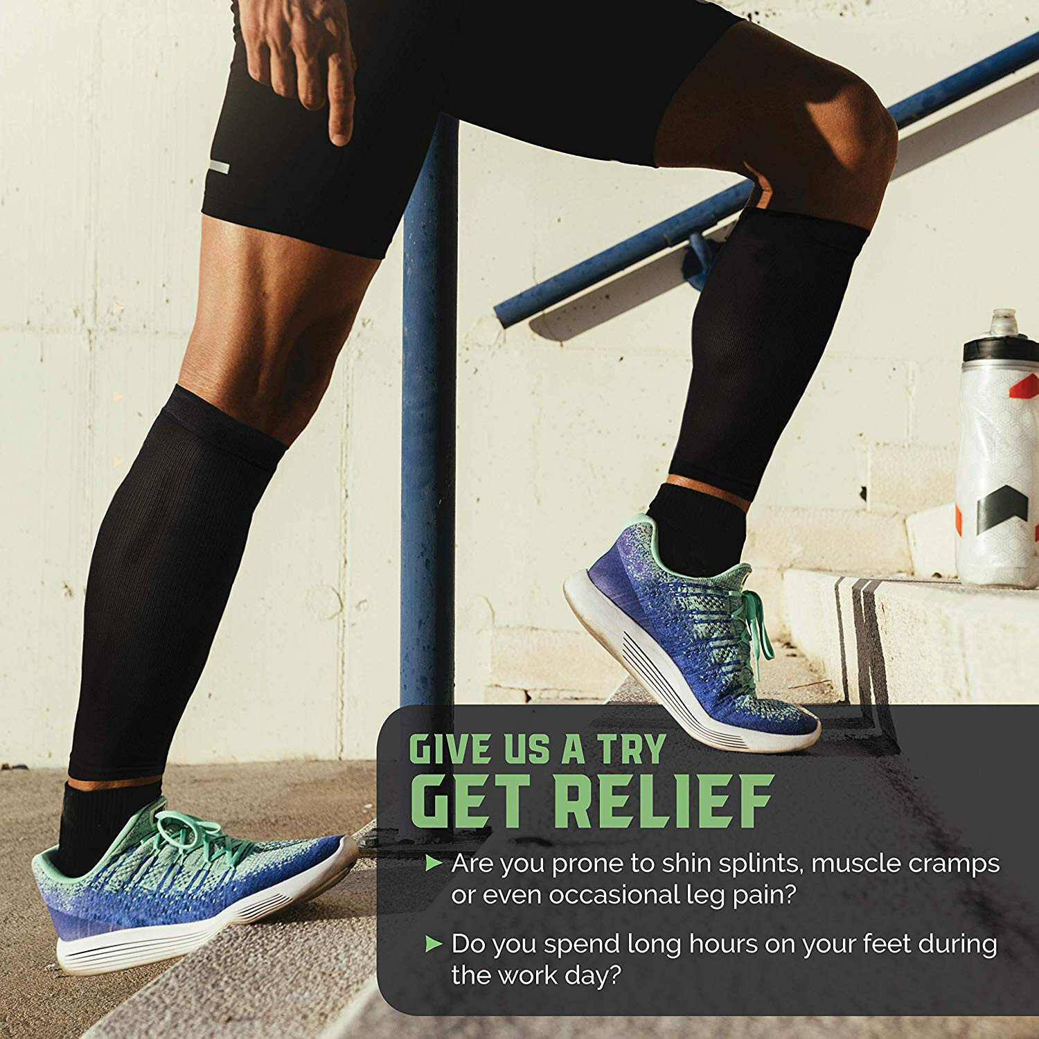 Medical Sports Calf Leg Brace Support Sleeve Compression Running Pain Relief Gym