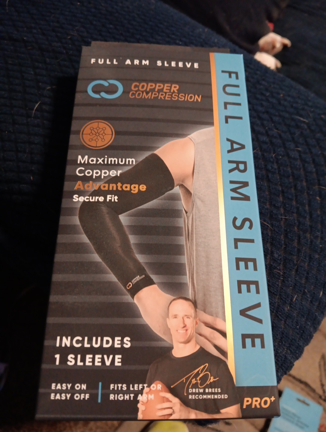 Copper Compression Pro+ Full Arm Sleeve, Size Large/XL Unisex