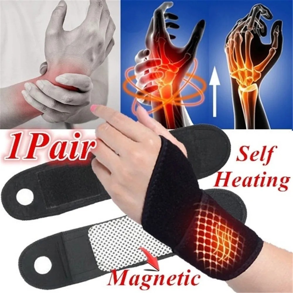 Magnetic Wrist Support Brace Strap Pain Relief Wristband Tourmaline Self Heating