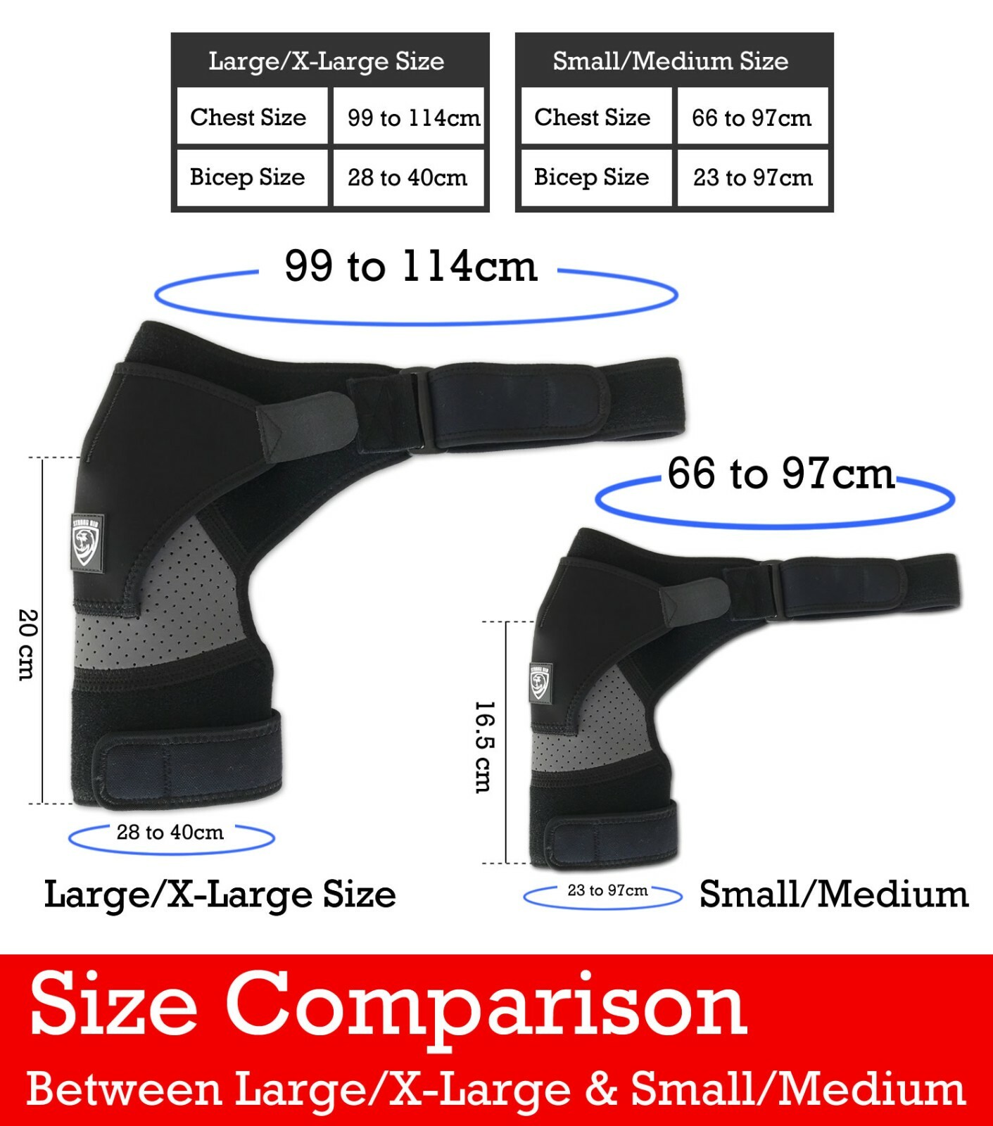 Shoulder Brace for Rotator Cuff Dislocated Bursitis Frozen Shoulder Left / Right
