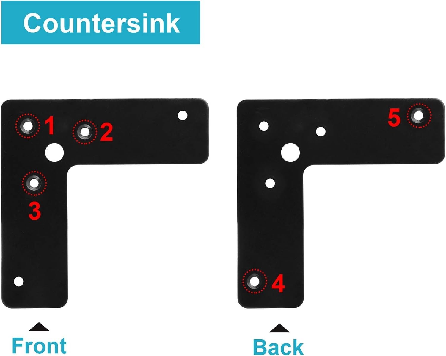 10 Count Black Corner Brace 4″x4″ – Rust-Resistant Steel for Superior Strength