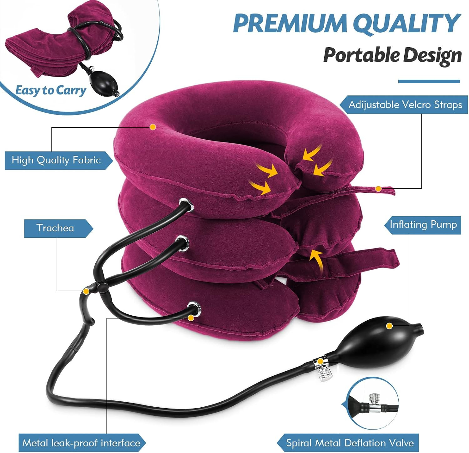 Neck Stretcher, Neck Traction Device for Instant Neck Pain Relief | Adjustable I