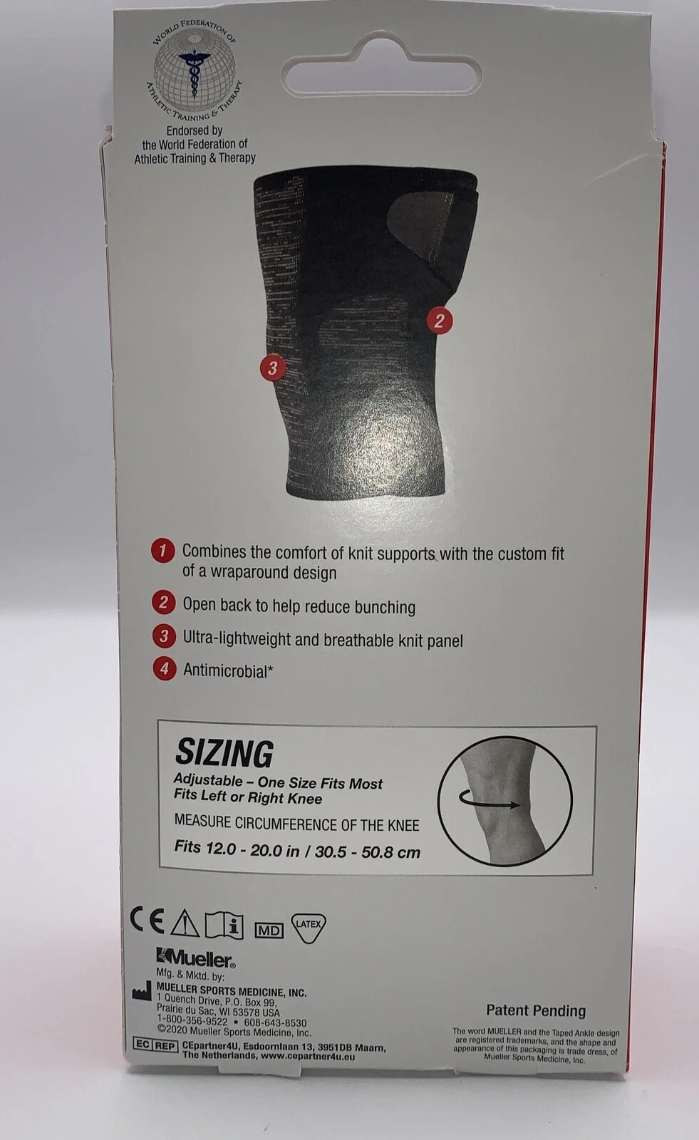 Mueller Sports Knee Support – Choose Type and Size – New