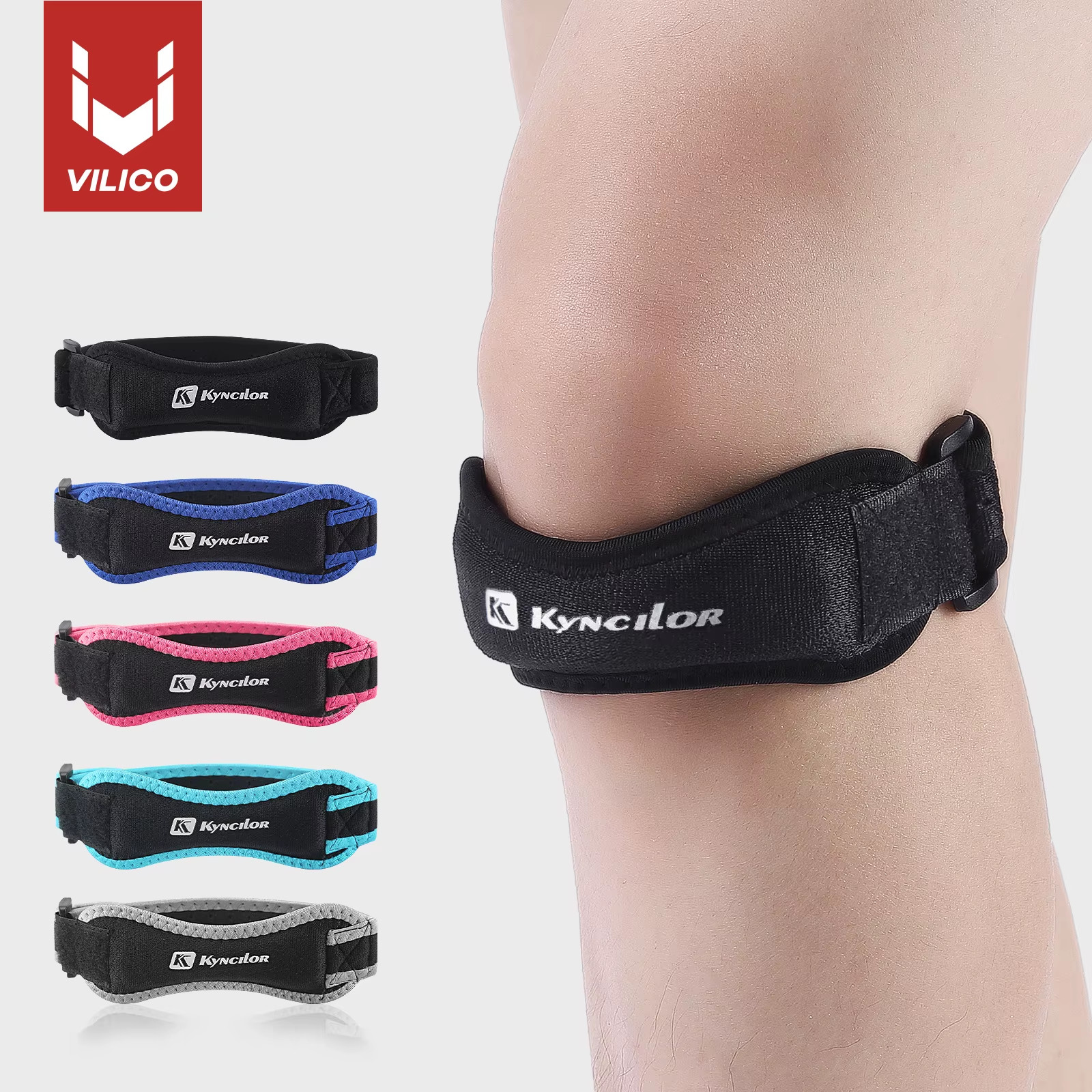 1 Piece Knee Patellar Tendon Knee Support Strape Brace Adjustable Shock Absorpti