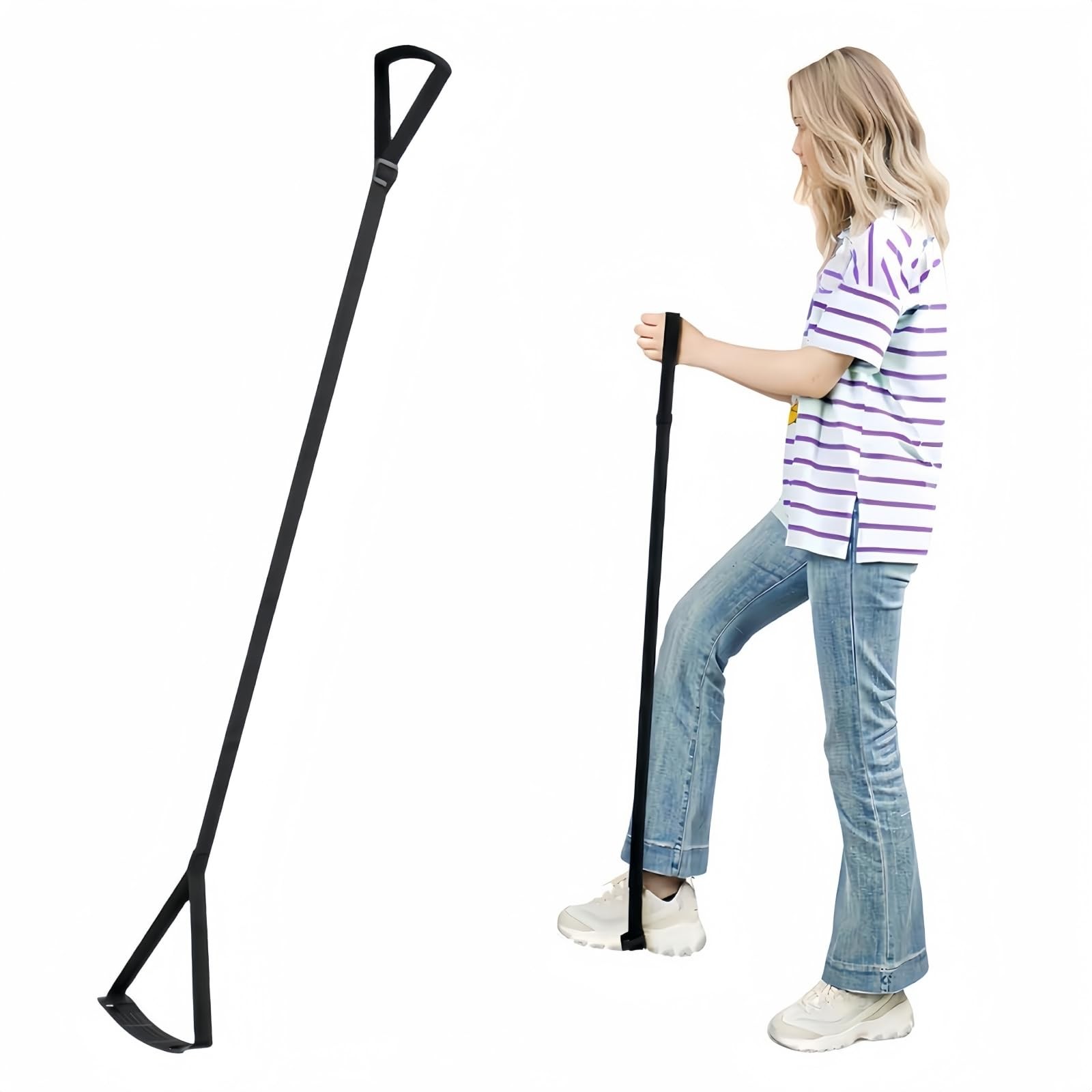 Rigid Leg Lifter for After Knee Surgery, Extra Long Leg Lifters for Elderly, Adj