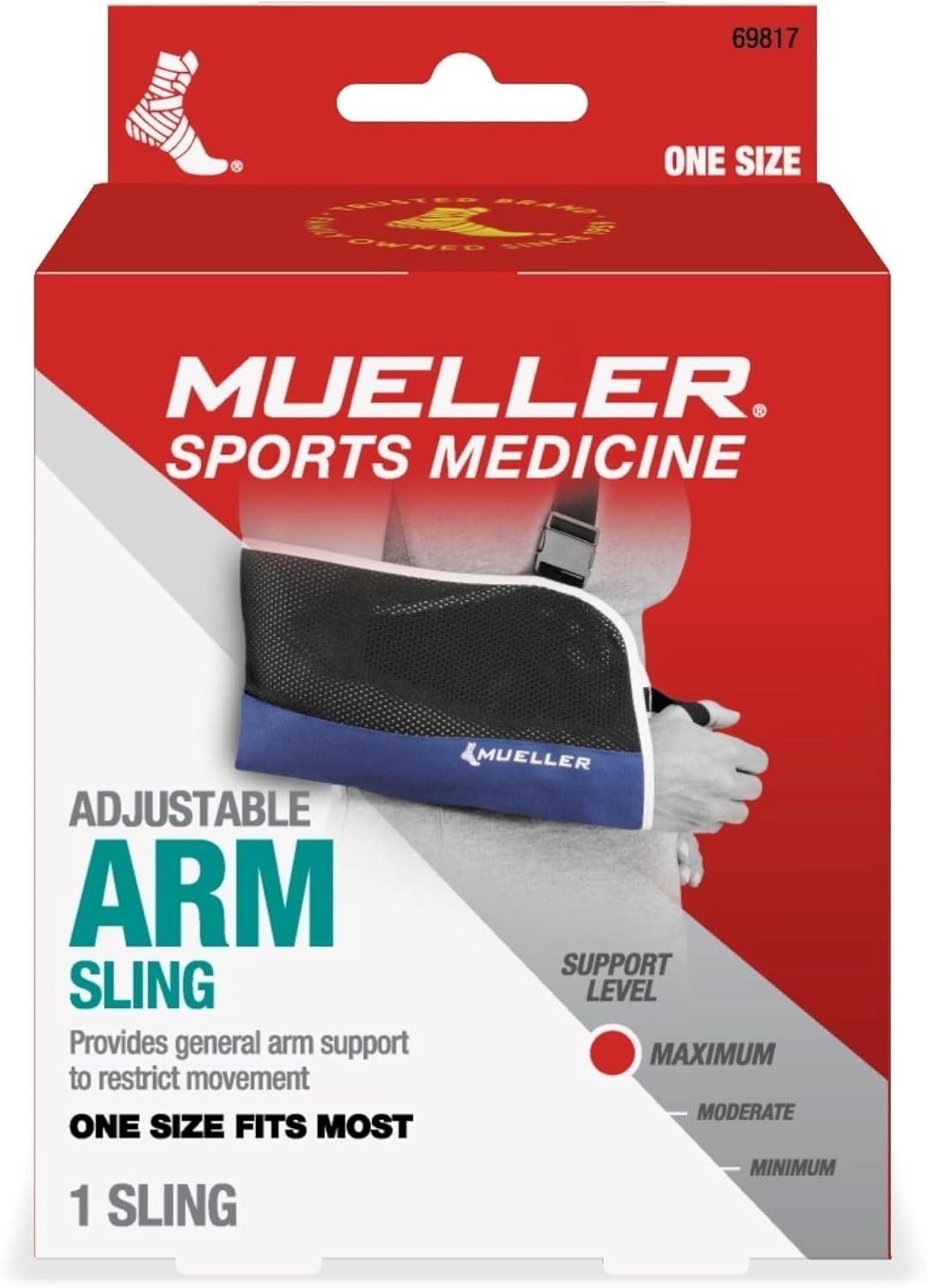 Comfortable Adjustable Arm Sling for Arm Injury Recovery – One Size Fits Most