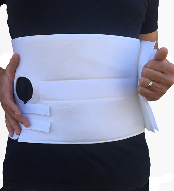 Stoma Support Ostomy Hernia Belt for Colostomy Bag Ab. Binder w/ Stoma Opening