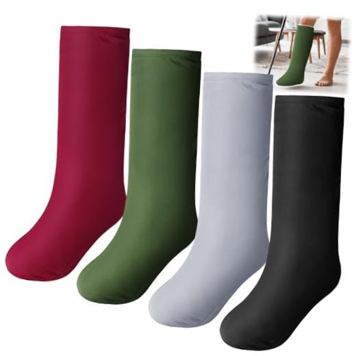 Shyyween 4 Pcs Leg Cast Cover Medium Short Black,dark Gray,wine Red,army Green