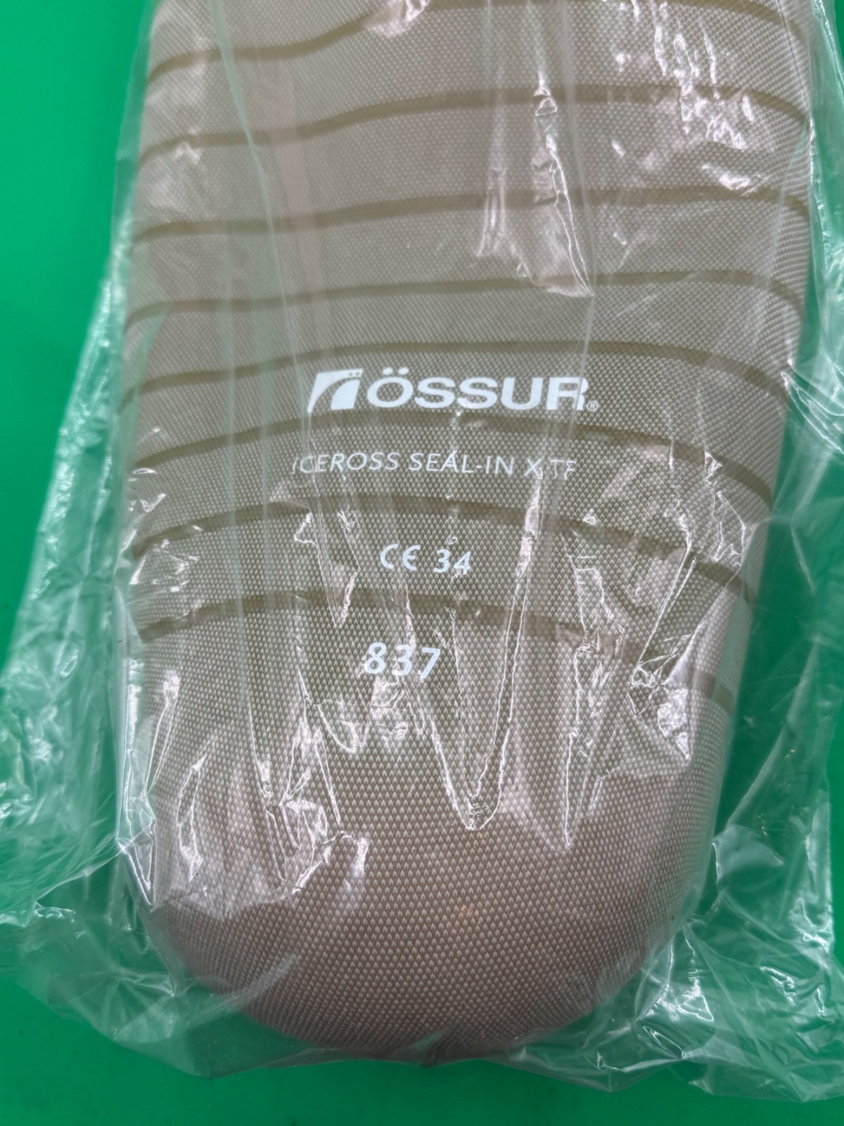 Ossur X TF Transfemoral seal in prosthetic liner. Conical profile. Size 34. New