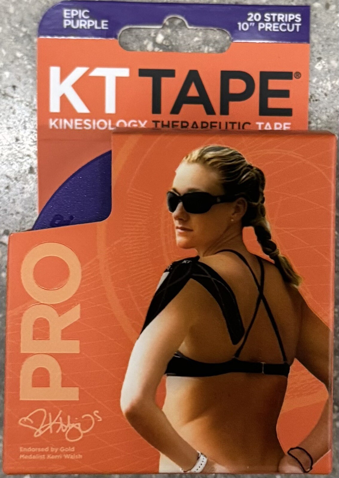 KT Tape Pro 10″ Precut Epic Purple Therapeutic Elastic Sports Roll – 20 Strips