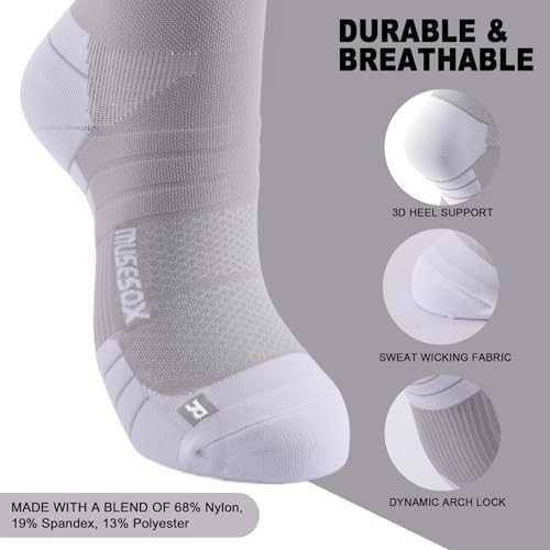 Knee High Compression Socks 15-20mmHg for Men & Women – 3 Pairs, Circulation Sup