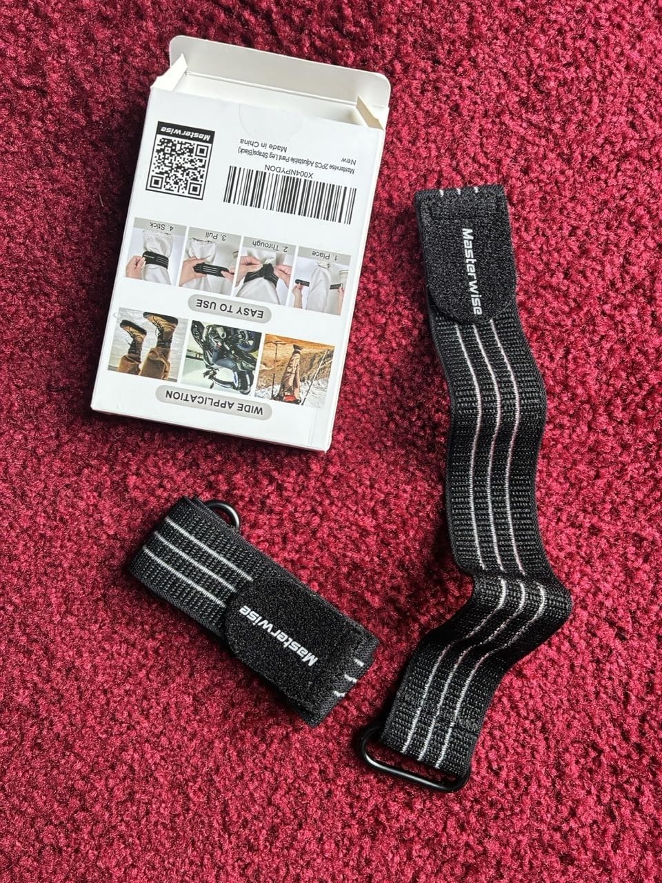 Elastic Boot Straps Adjustable Pant Leg Bands for Fishing Hunting Outdoor Use US