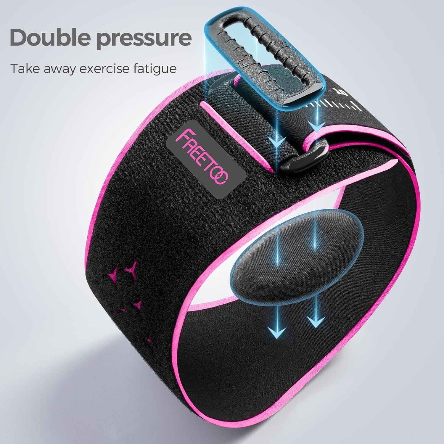 Elbow Support Band for Epicondylitis – Double Pressure System, Pink S/M