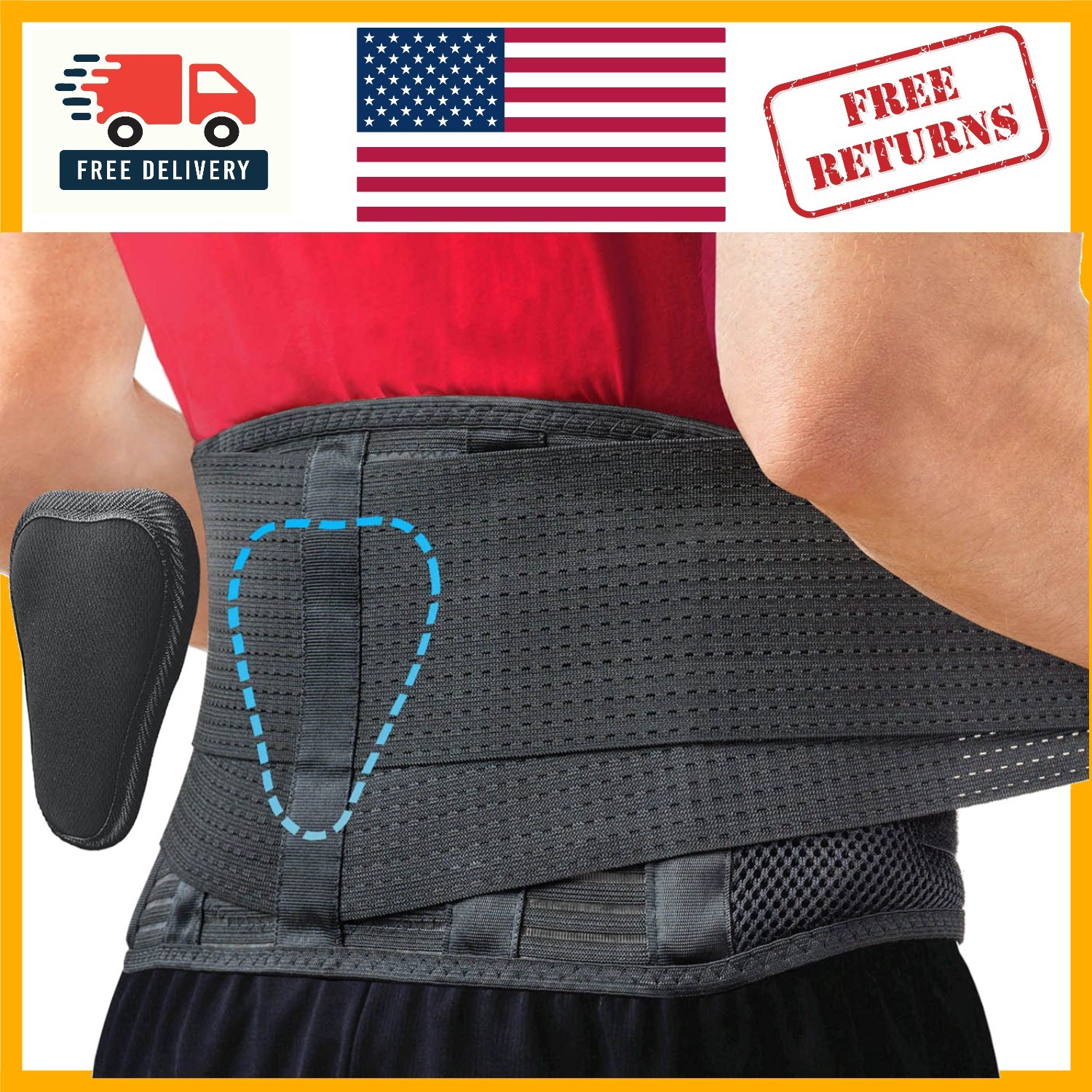Luxury Back Brace – Ultimate Relief for Sciatica & Herniated Discs – L 44-52″