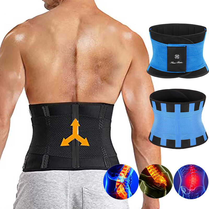 Men Lumbar Lower Back Support Brace Posture Orthosis Waist Belt Pain Relief Wrap