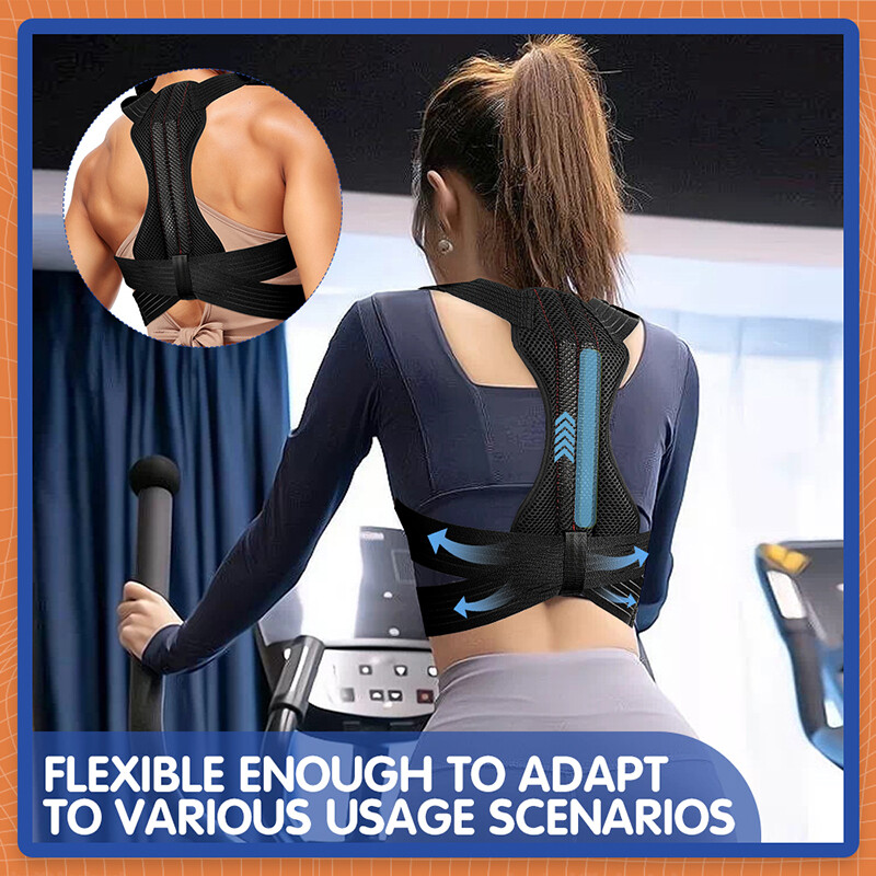 Adjustable Posture Corrector Low Back Support Shoulder Brace Belt Fit Men Women