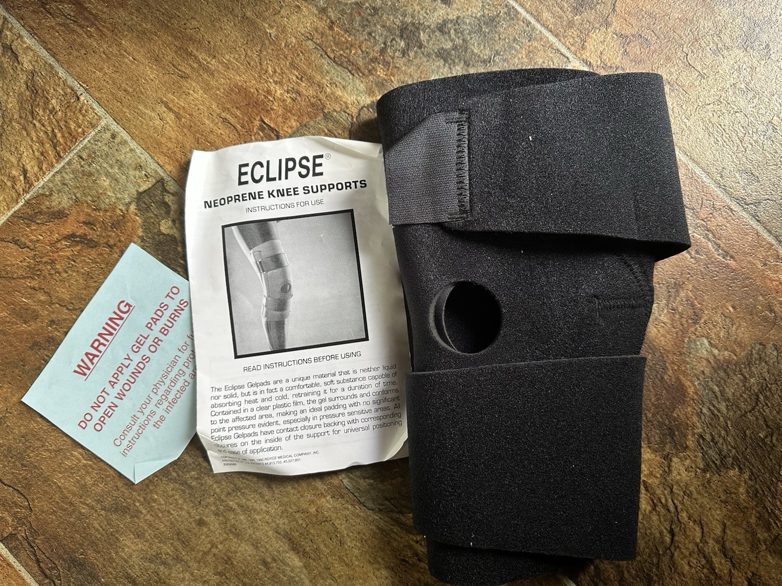 Large Wrap Around Knee Brace Support Adjustable Neoprene GEL PACK hot or cold