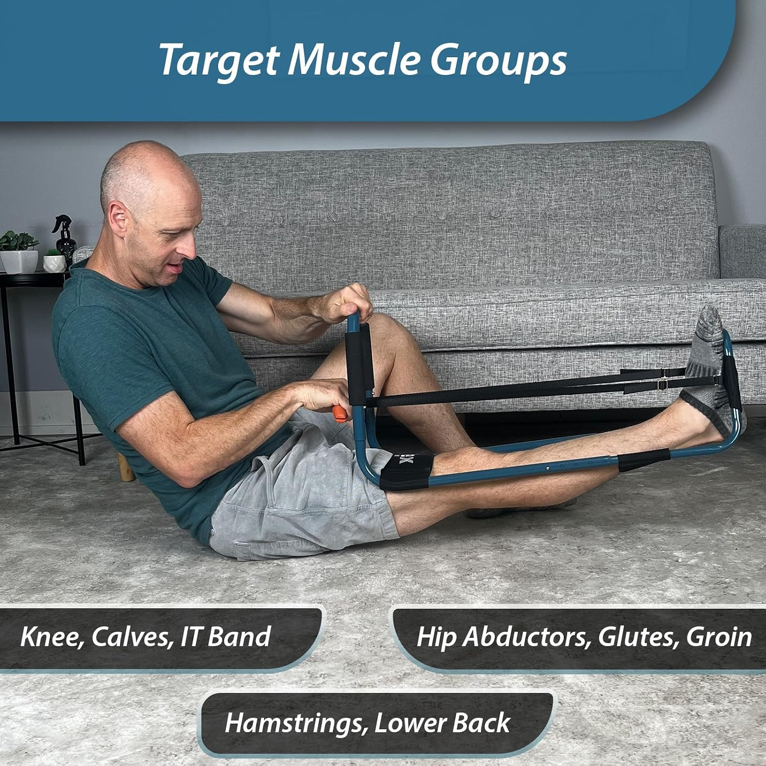 Flex Frame Knee & Hamstring Stretching Device – Adjustable Leg Traction for Knee