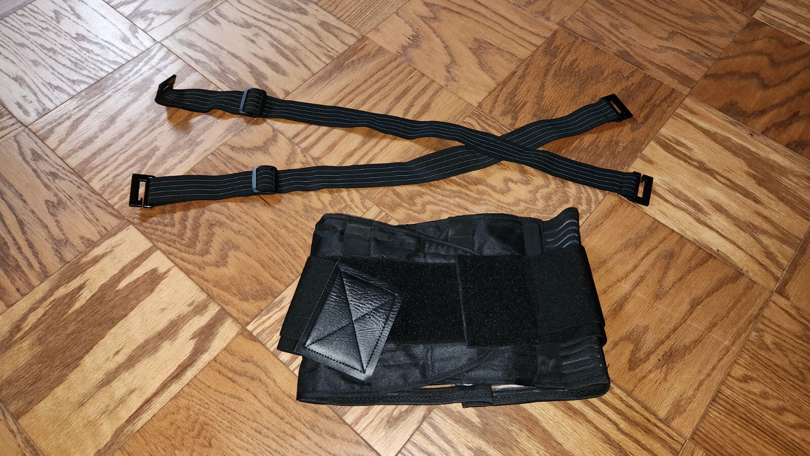 NeoTech Care Adjustable Back Brace Lumbar Support Belt w Suspenders M