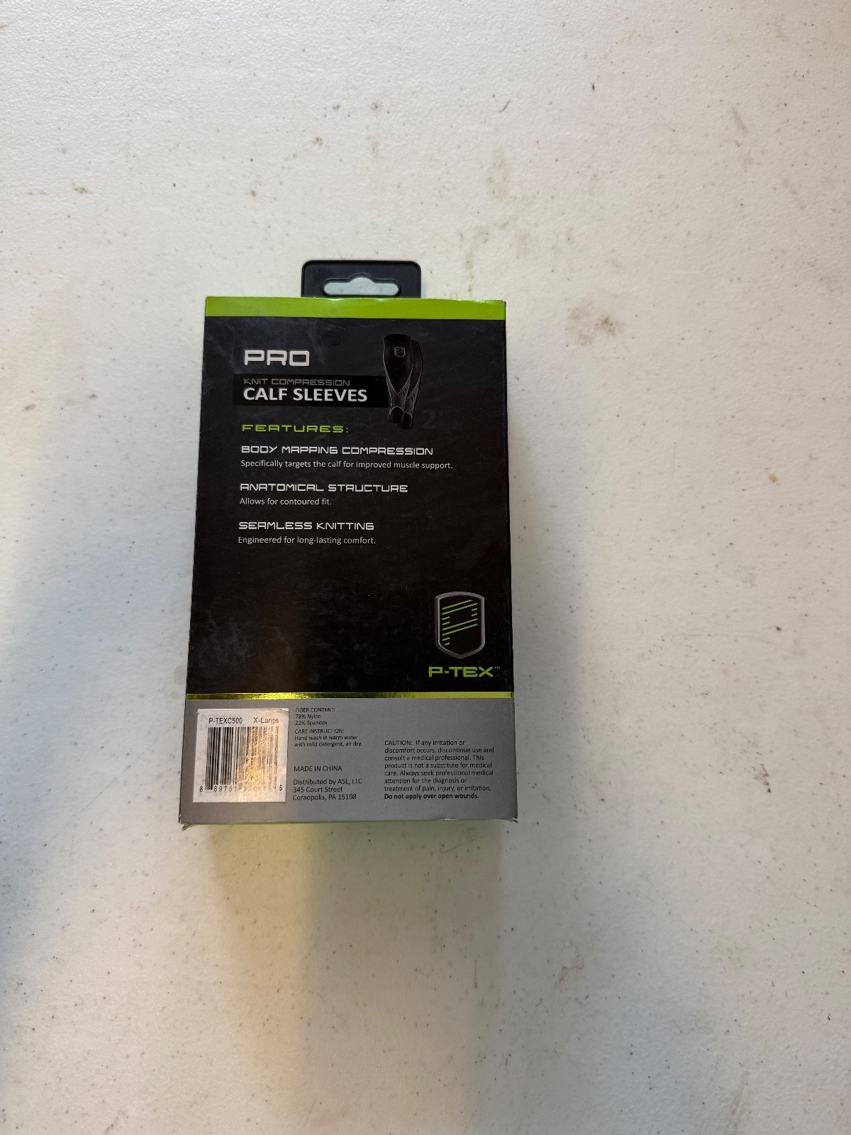 P-TEX Calf Sleeves Pro Knit Compression P-TEXC500 Multiple Sizes Brand New
