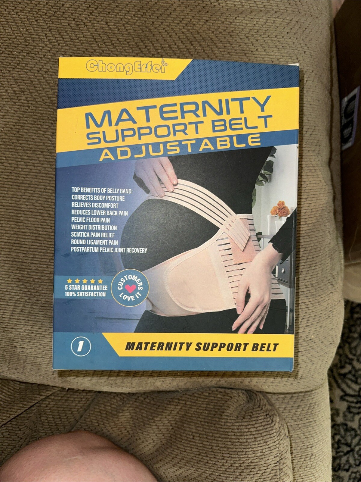 Adjustable Maternity Support Belt – Black Size Large