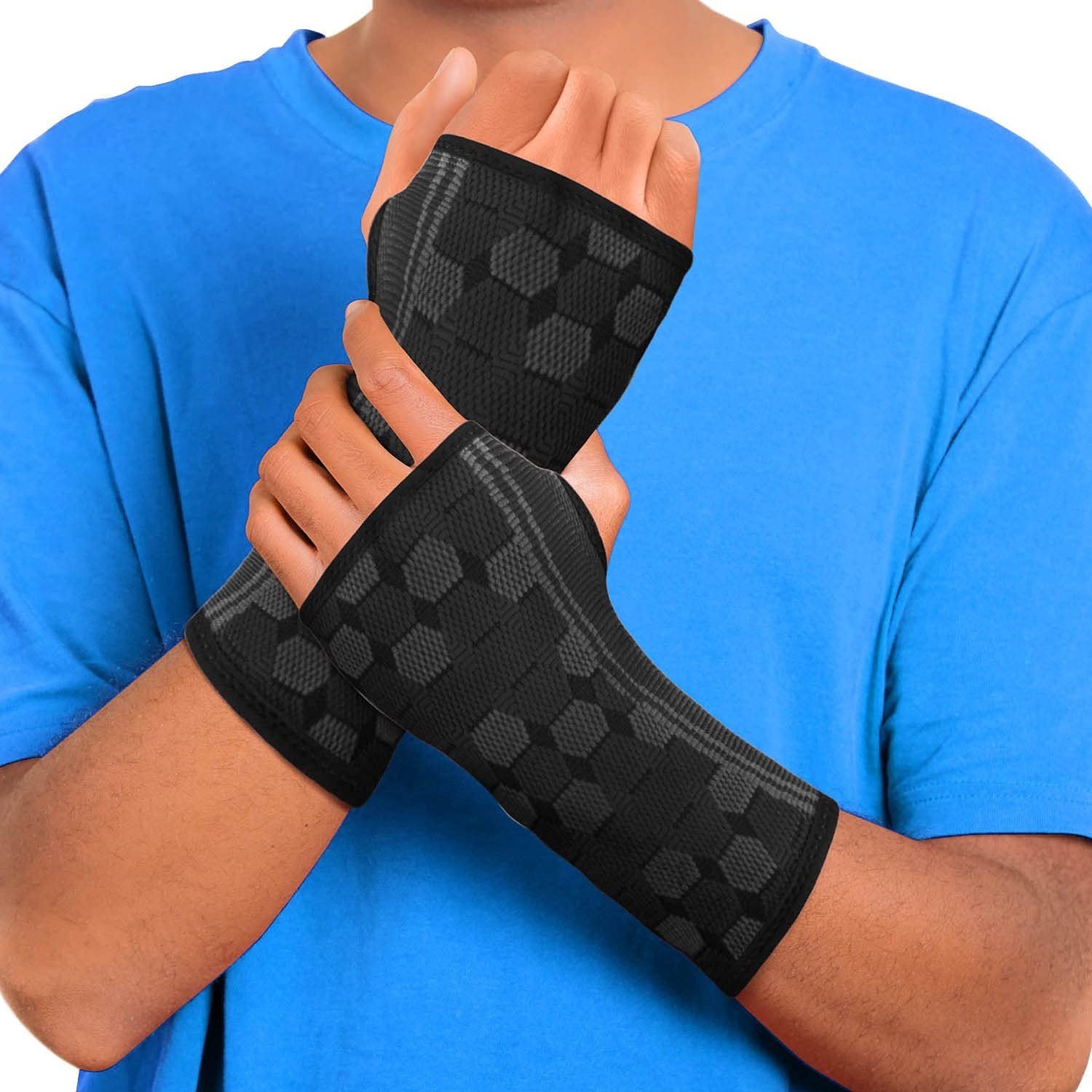 Wrist Support Sleeves Pair – Medical Compression for Carpal Tunnel and Wrist …