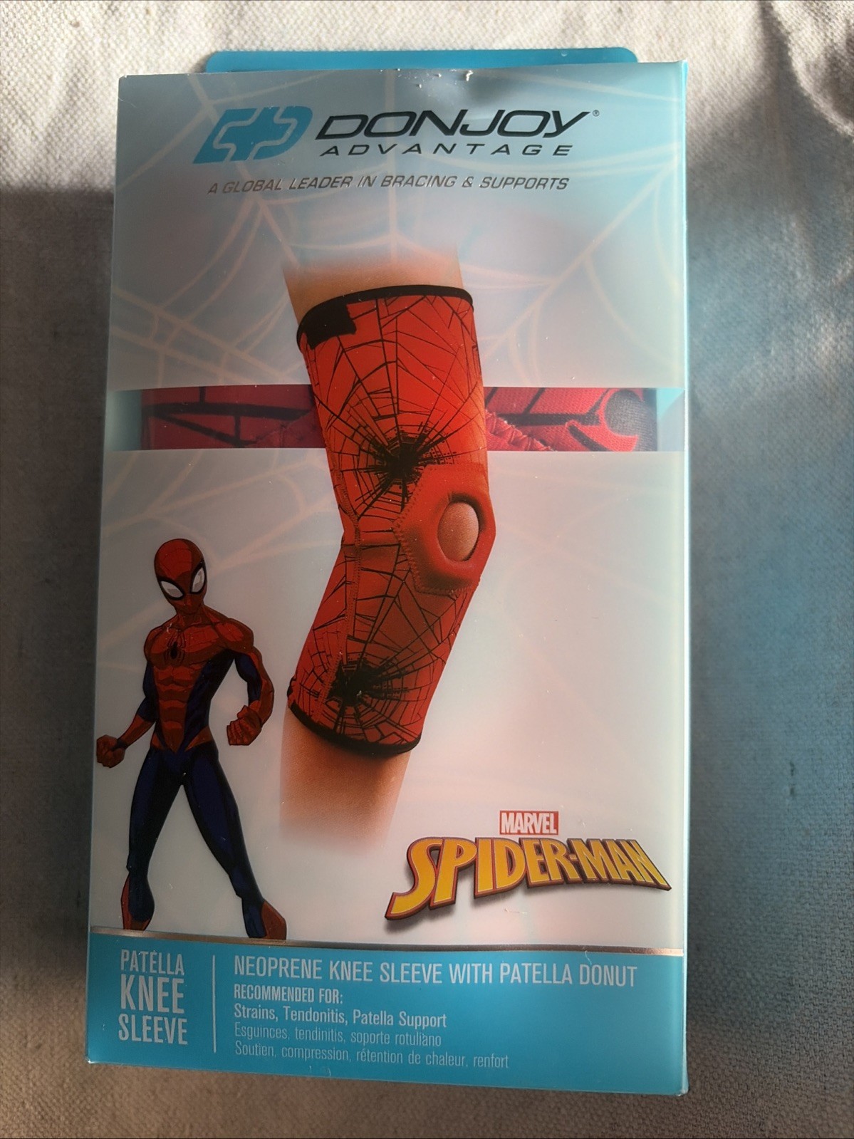 Marvel Avengers SPIDERMAN Neoprene Knee Sleeve Patella Donut YOUTH MSRP $29.99