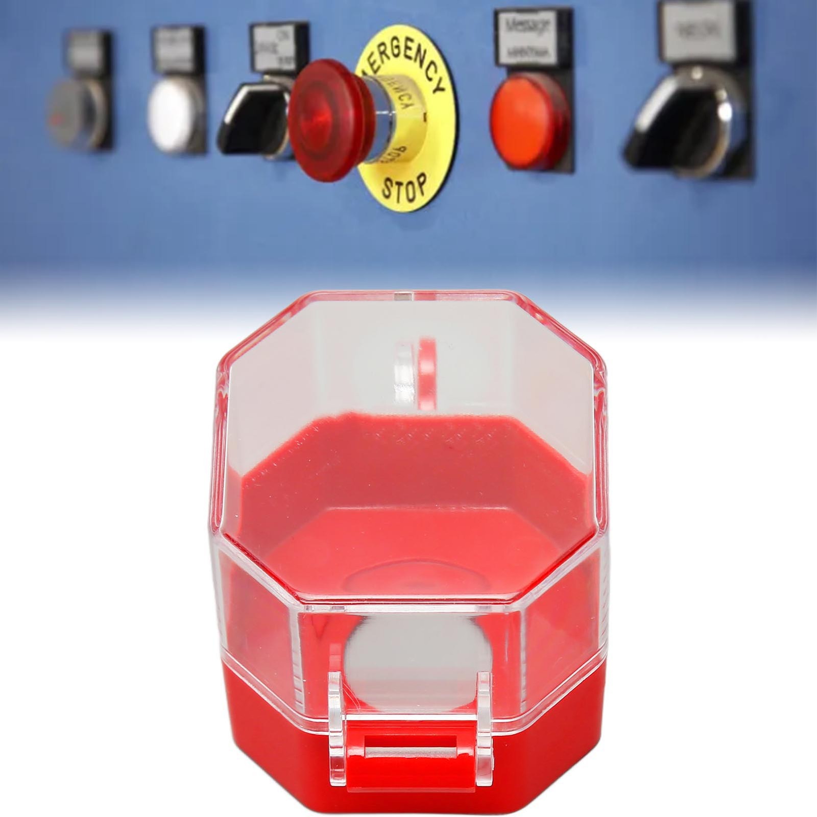 Emergency Stop Button Protective Cover Transparent Push Button Switch Lockout