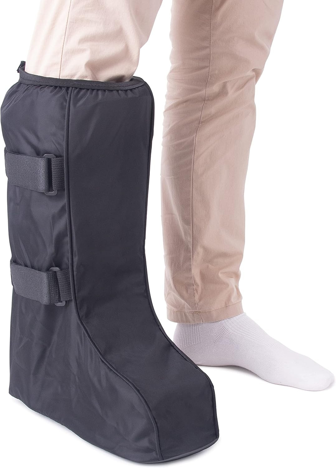 Orthopedic Walking Boot Cover for Cast Fracture Support – Tall Black M