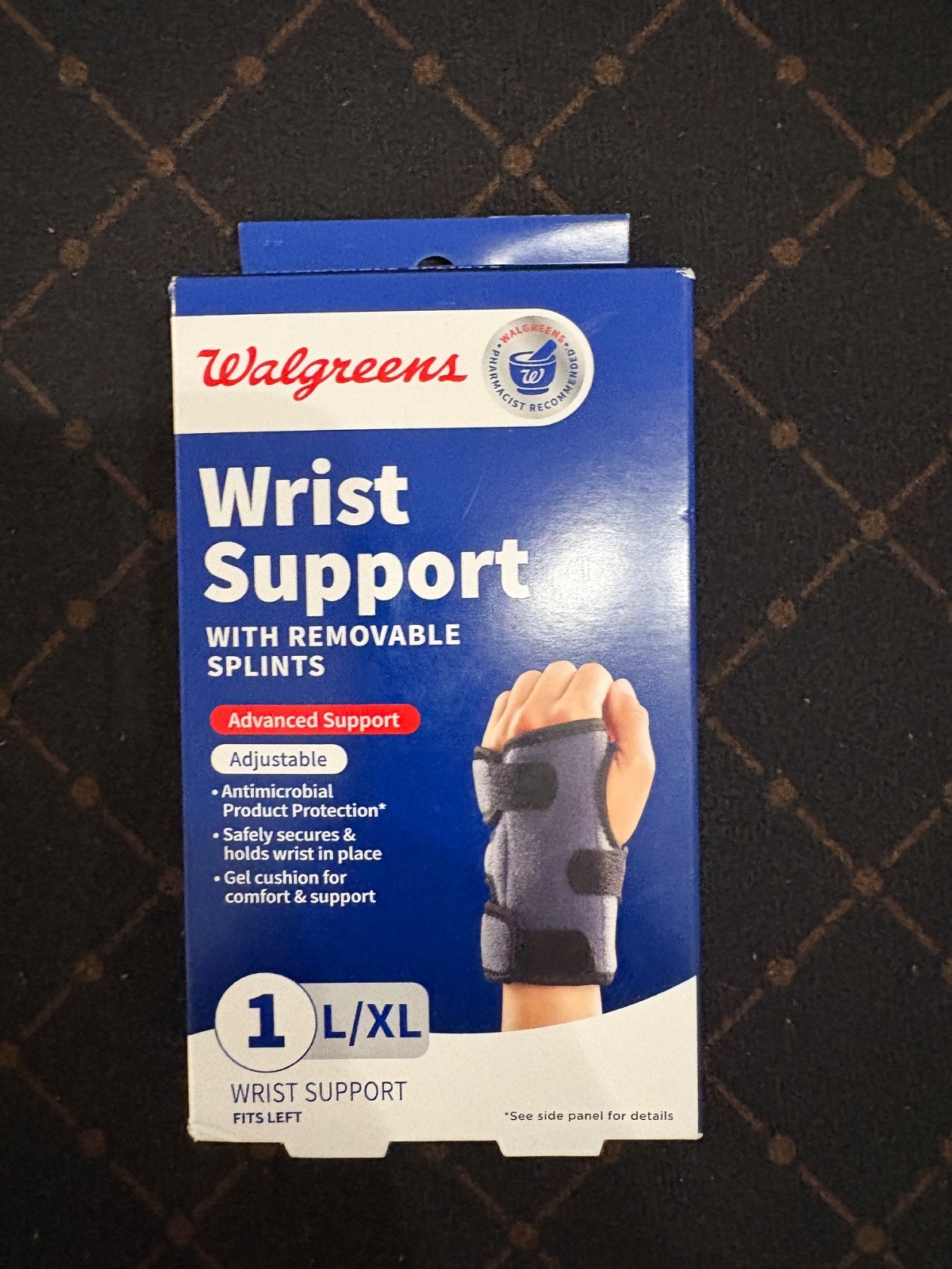 Walgreens Wrist Support Deluxe Carpal Tunnel Syndrome L / XL Left Hand