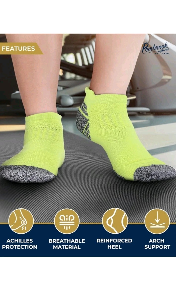Pembrook Ankle Compression Socks for Women & Men – 4 Pairs | Sports Running…
