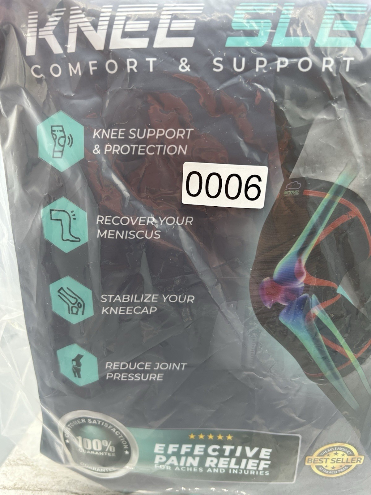 NEW Knee Sleeve Pair Support Size M Support Sports Pain Relief Compression SKU6