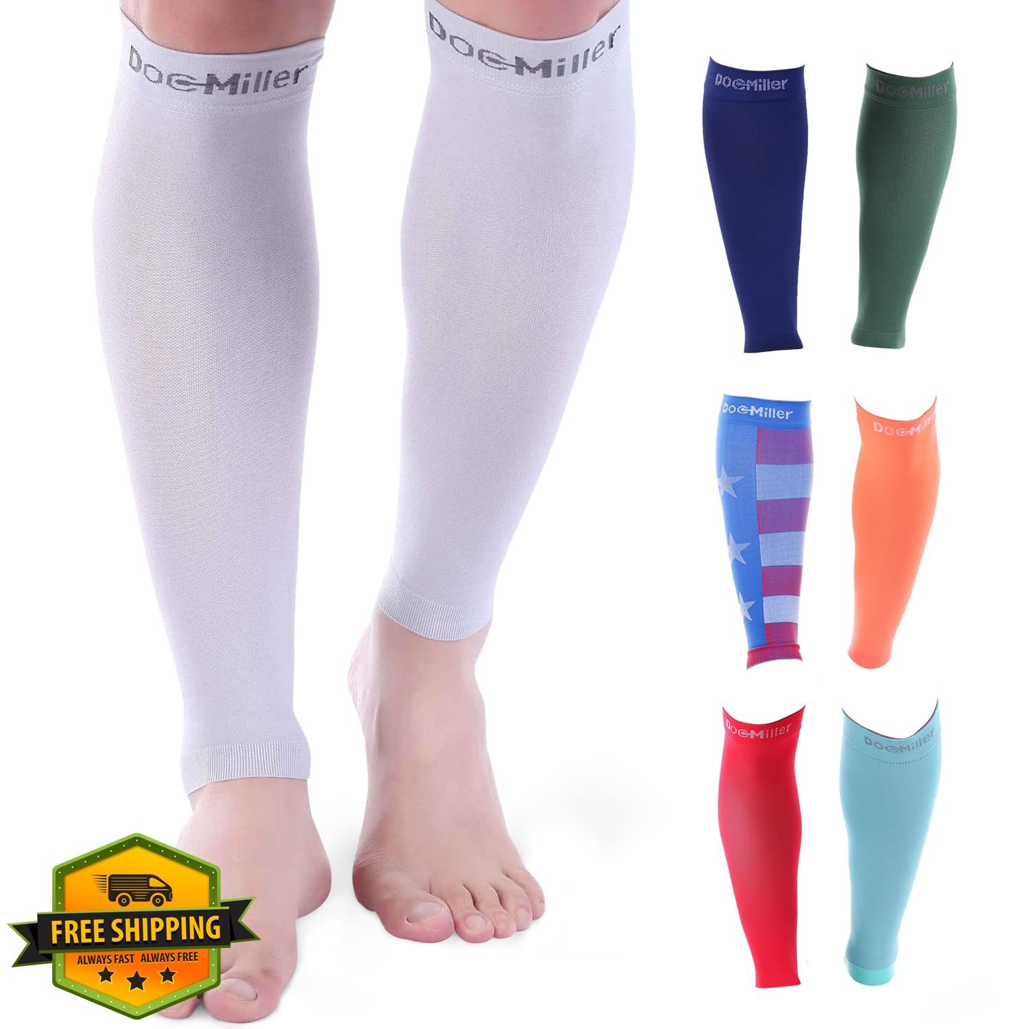 Doc Miller Compression Calf Sleeve 20-30mmHg Running Small 6XL