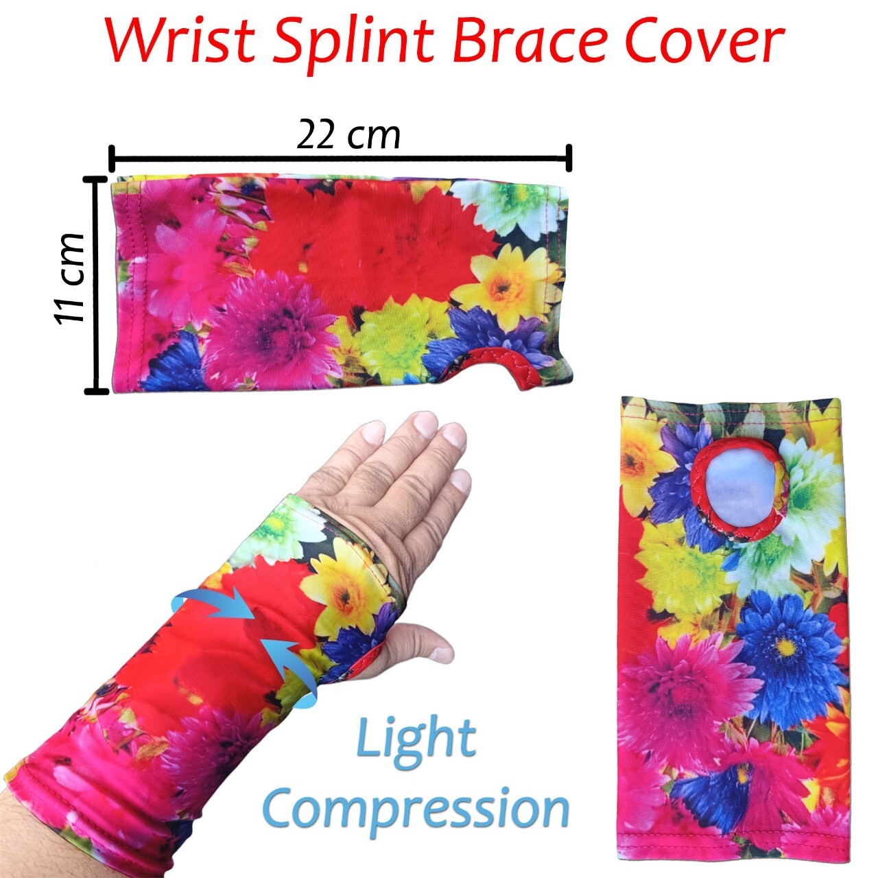 2 x Wrist Support Brace Compression Sleeve Covers Carpal Tunnel Pain Relief Wrap