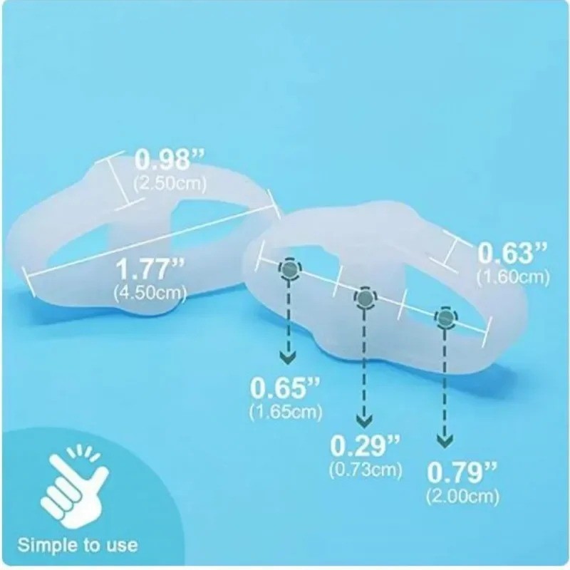 8x Bunion Corrector Toe Separator Gel Sleeve Double Loop Overlapping Toe Relief