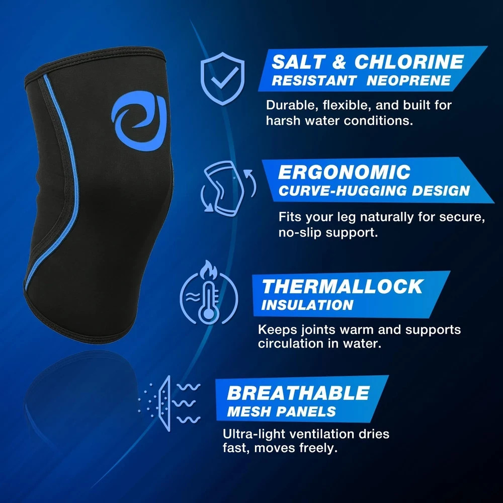 AquaFlex Pro Knee Brace, Compression Knee Sleeve for Swimming, Aquatic, Saili…