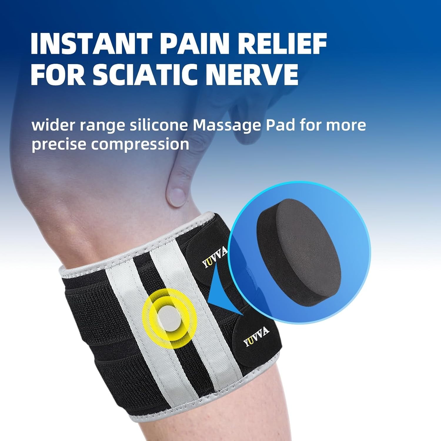 Sciatica Pain Relief Devices Brace, Nerve Leg Brace Calf Compression Support