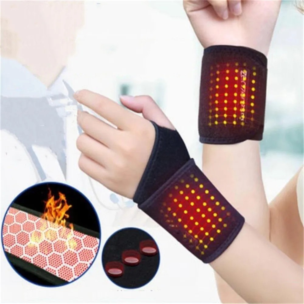 Magnetic Wrist Support Brace Strap Pain Relief Wristband Tourmaline Self Heating