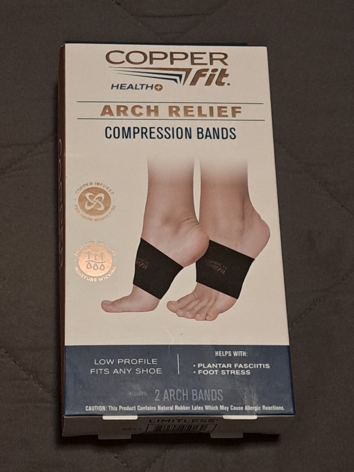 Copper Fit Health Unisex Arch Relief Compression Bands for Plantar Fasciitis