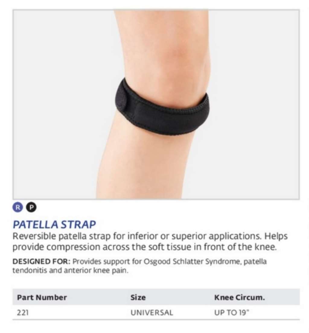 Bell-Horn 2 PACK Universal Knee Patella Strap Black One Size