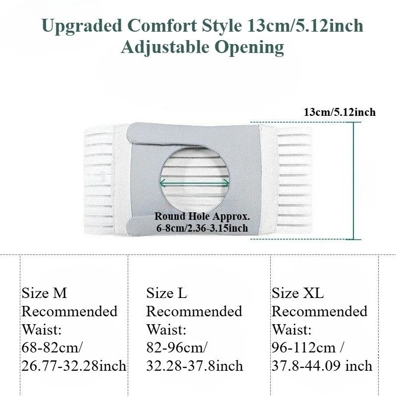 New U-shaped Stoma Adjustable Abdominal Support Belt Comfort for Ostomy Patients