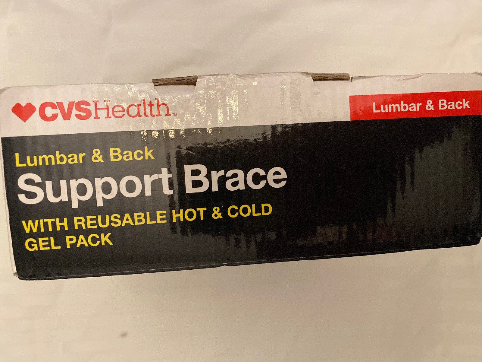 Lumbar & Back SUPPORT BRACE with Reusable Hot & Cold Gel Pack CVS Health